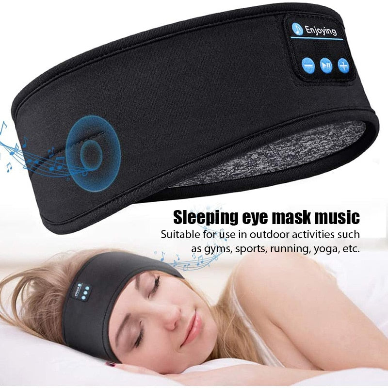 Wireless Bluetooth Sleeping Headphones.Headband Comfortable Music earphones Eye Mask.