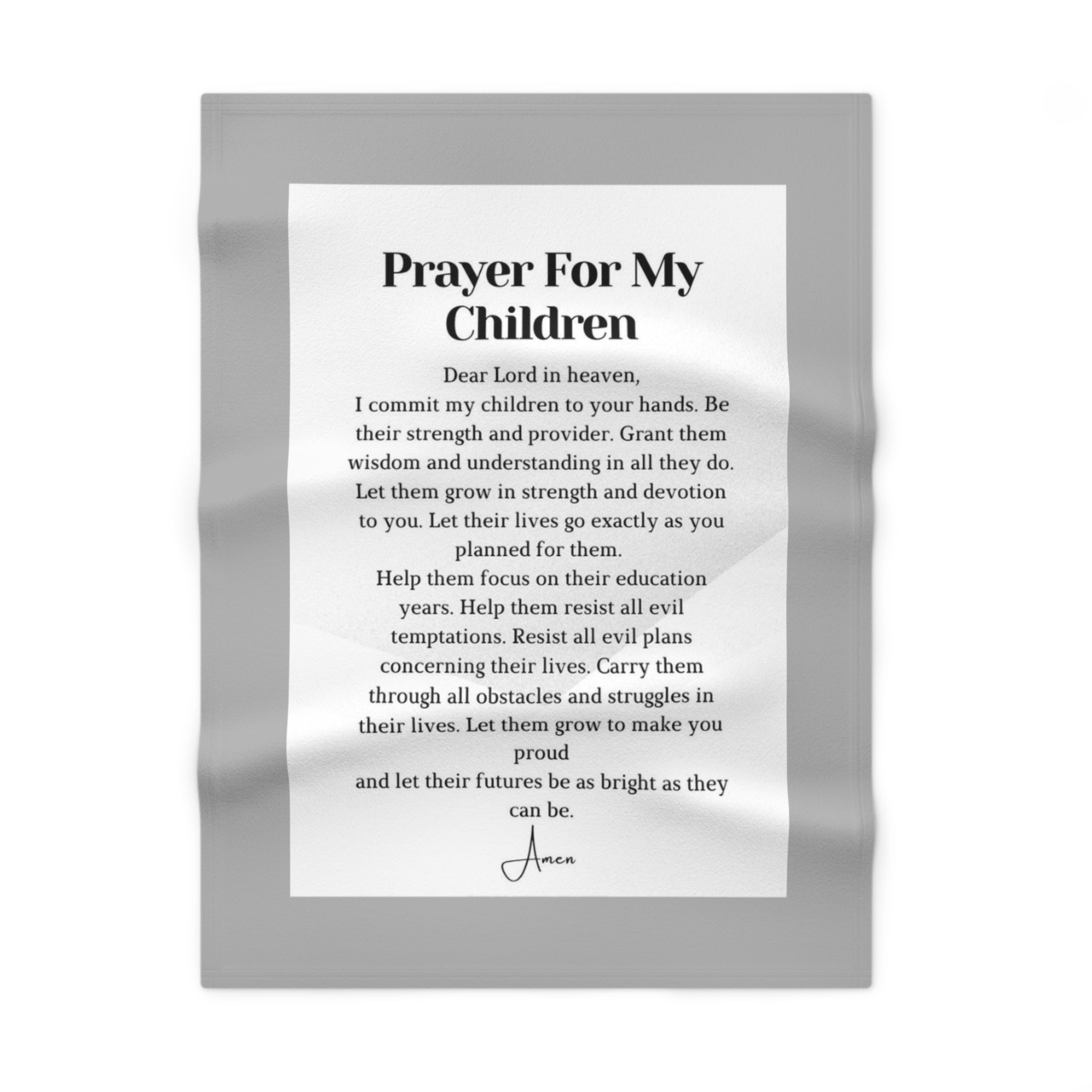 Prayer for your little one Soft Fleece Baby Blanket