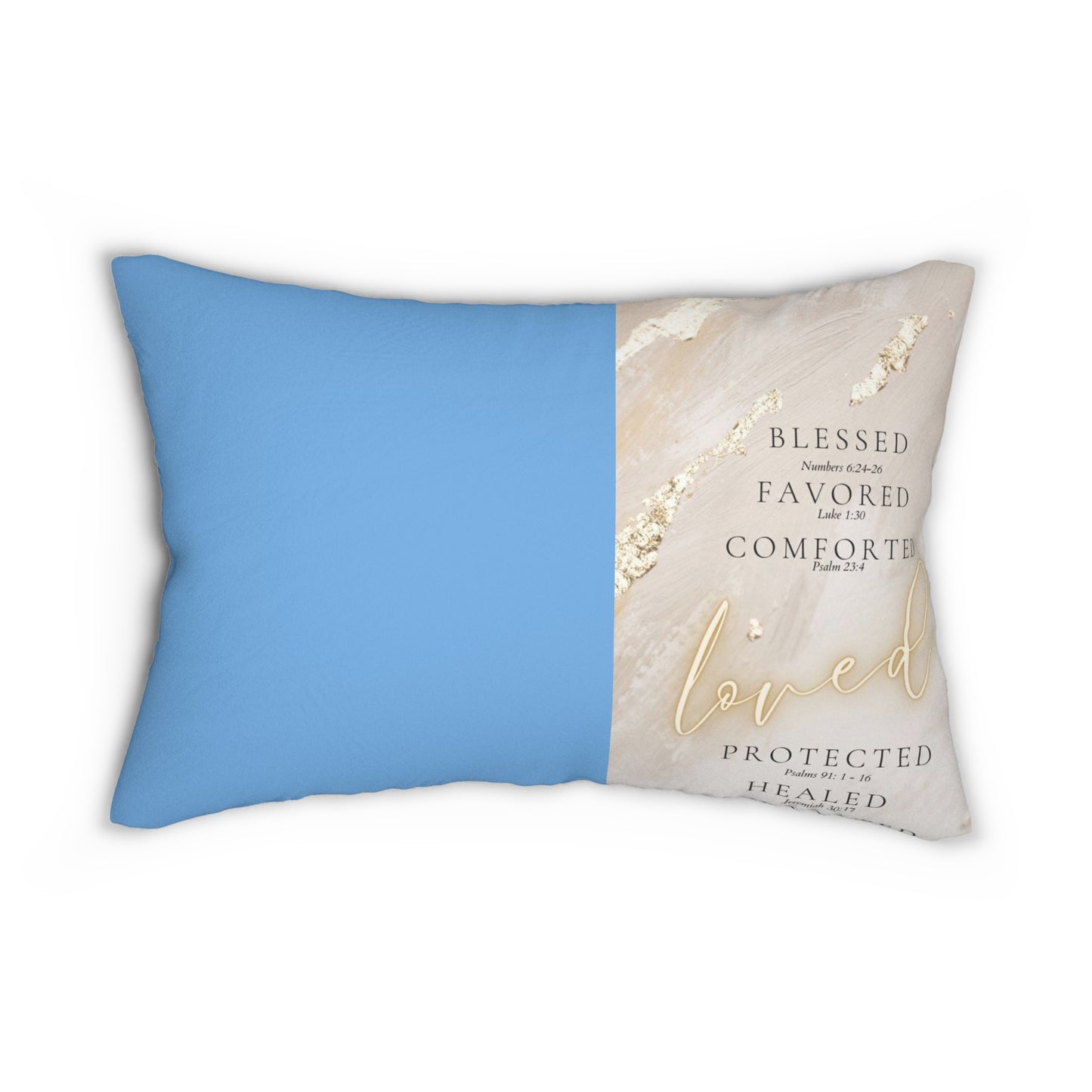 Bless blue Spun Polyester Lumbar Pillow