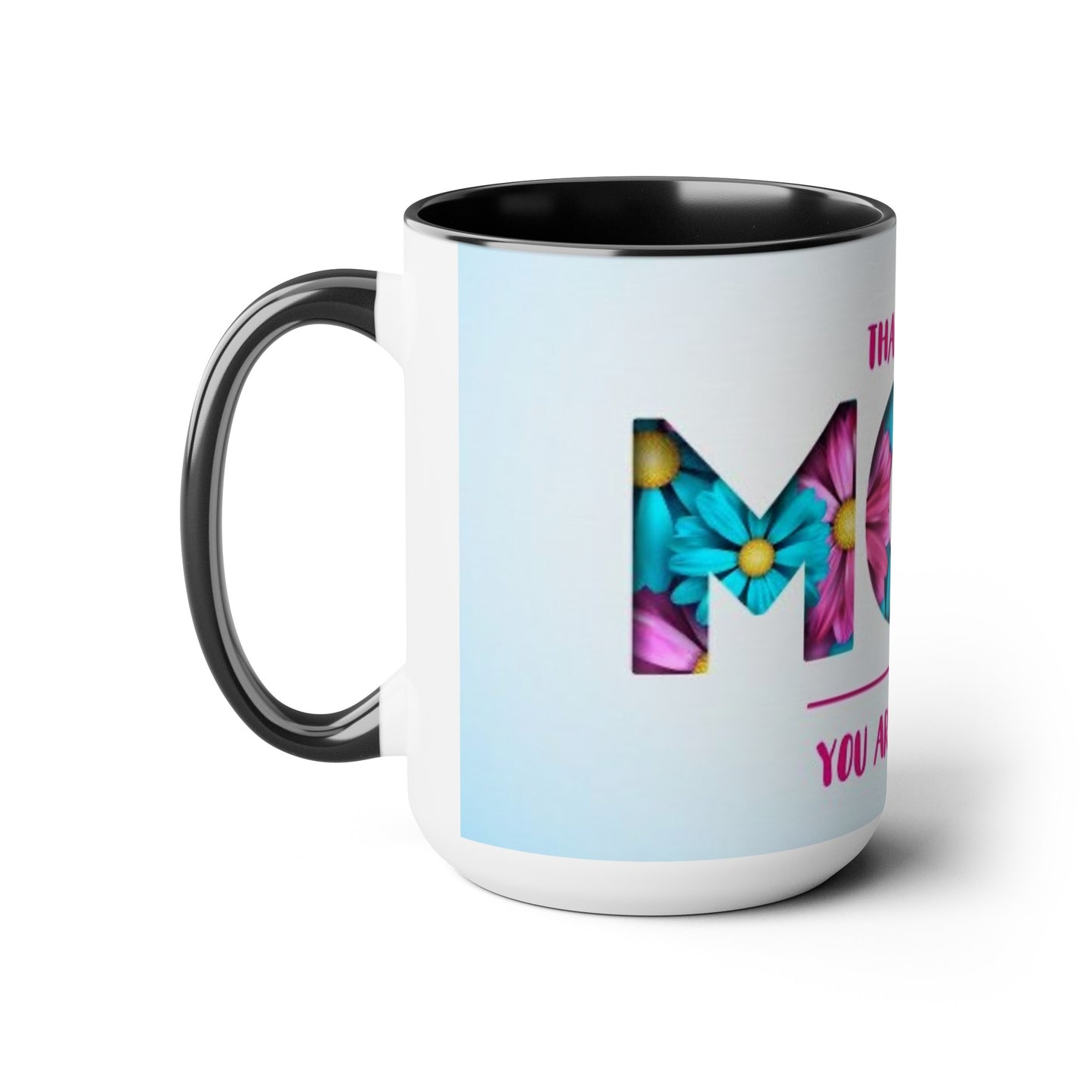 The Best MOM Two-Tone Coffee Mugs, 15oz