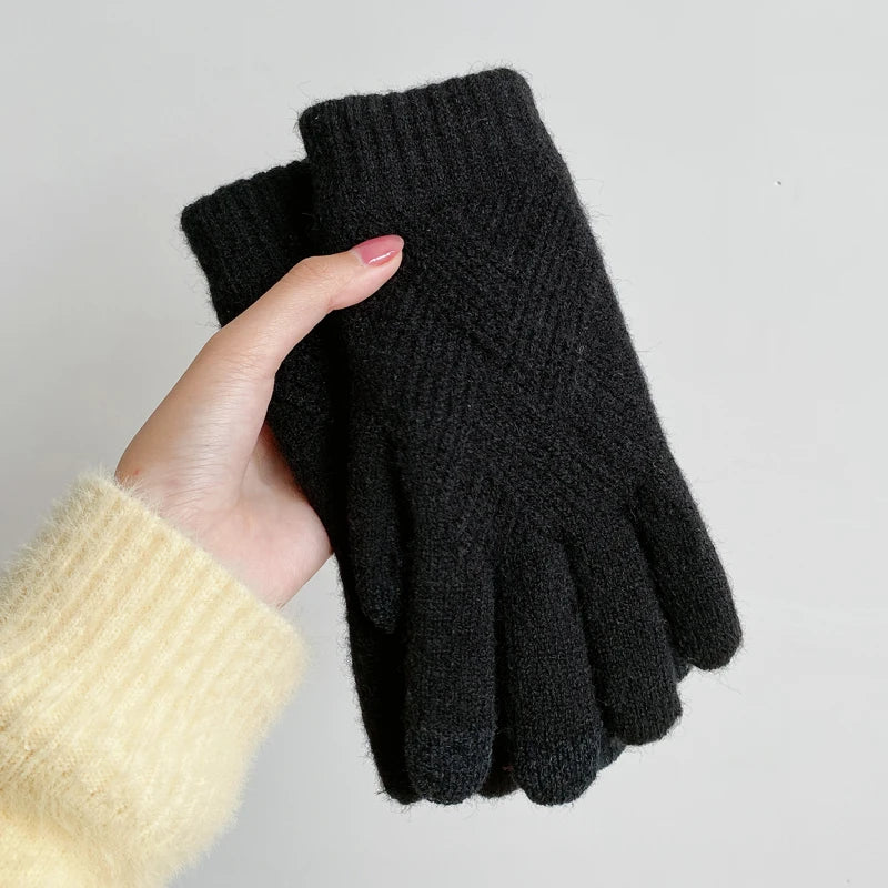 Fashion Cashmere Winter Gloves for Men and Women