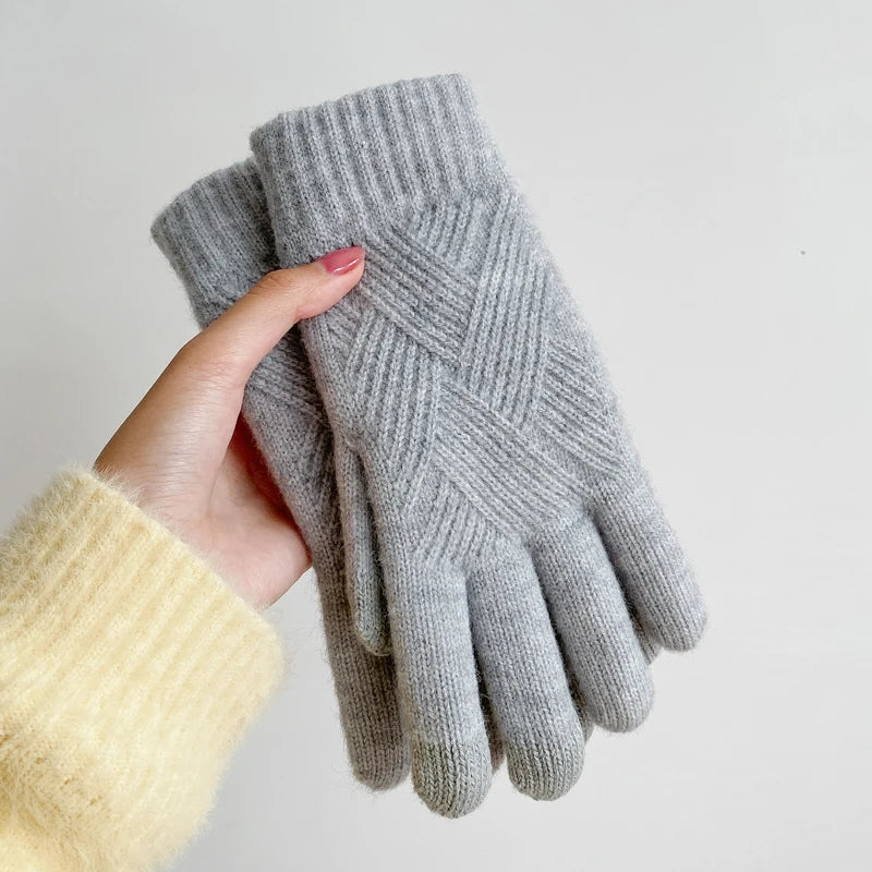 Fashion Cashmere Winter Gloves for Men and Women