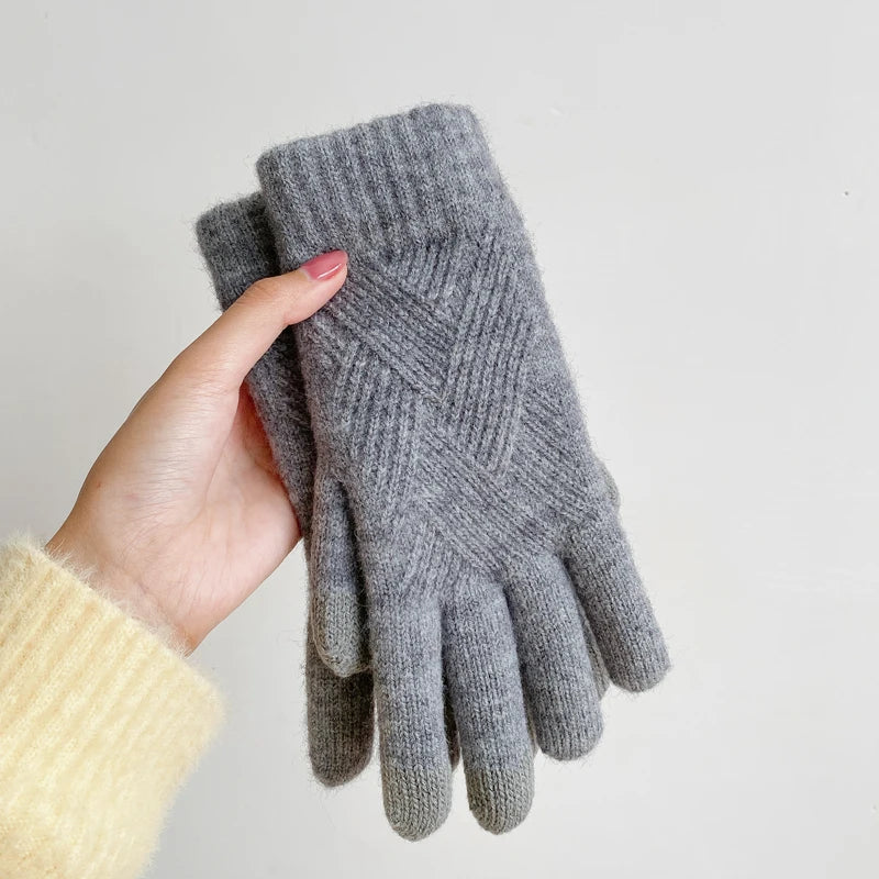 Fashion Cashmere Winter Gloves for Men and Women