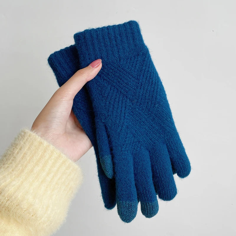 Fashion Cashmere Winter Gloves for Men and Women