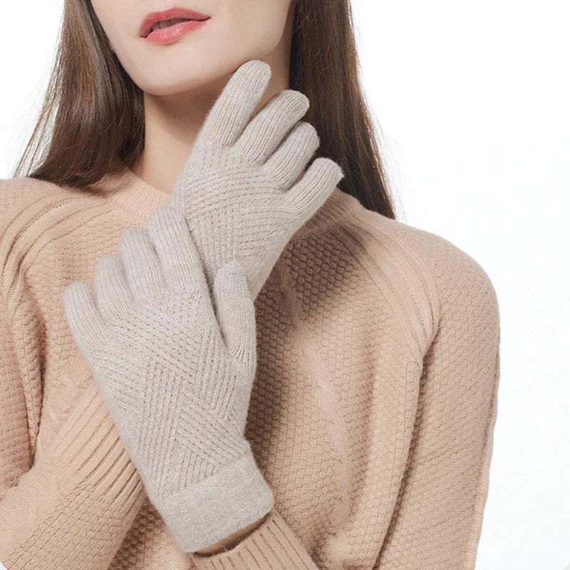 Fashion Cashmere Winter Gloves for Men and Women