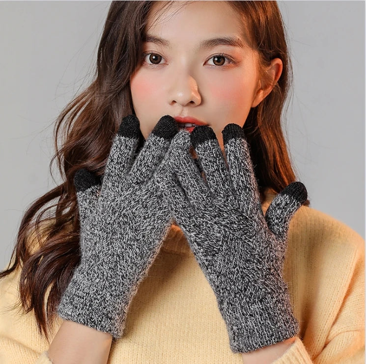 Fashion Cashmere Winter Gloves for Men and Women