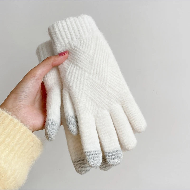 Fashion Cashmere Winter Gloves for Men and Women