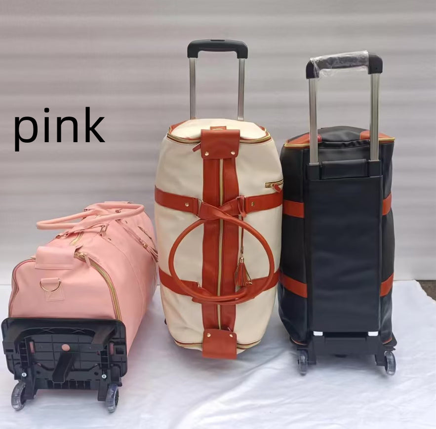 Large Capacity Trolley Travel Bag, Portable Folding Bag